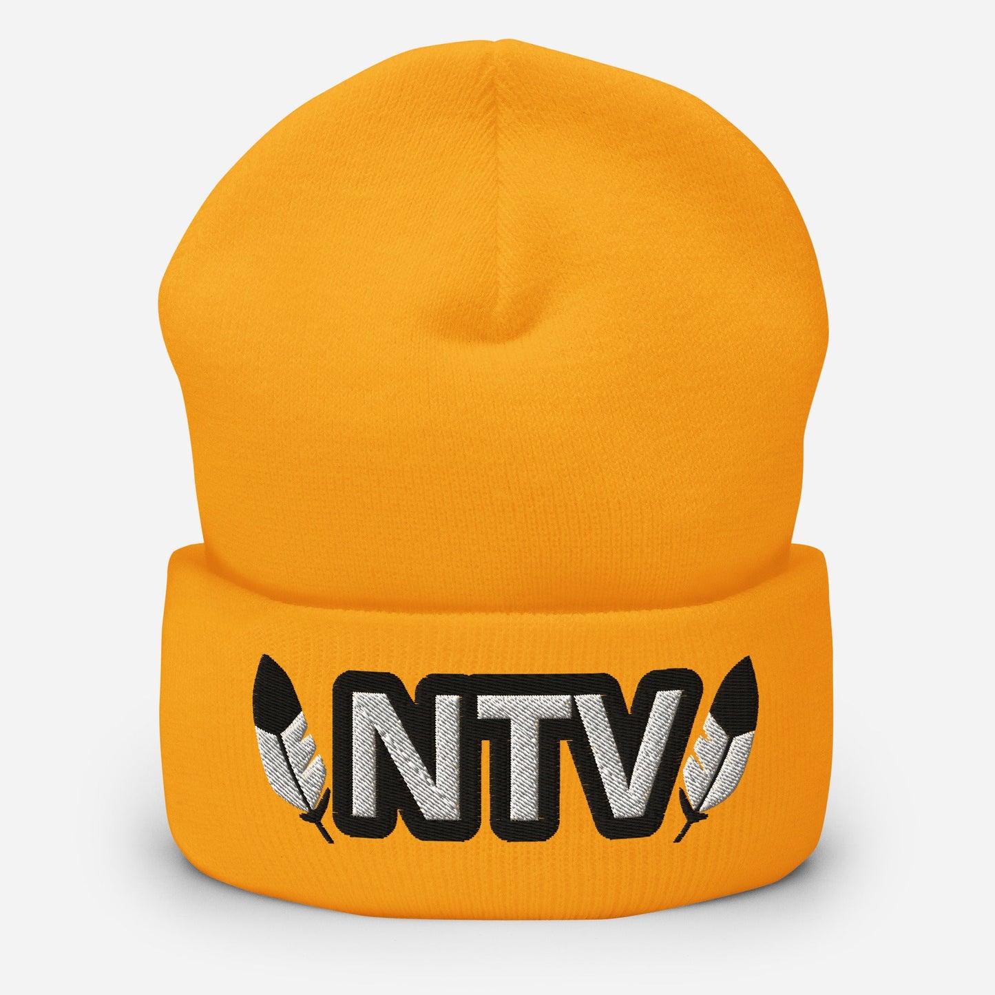 NTV Eagle Feather Cuffed Beanie Toque - Nikikw Designs