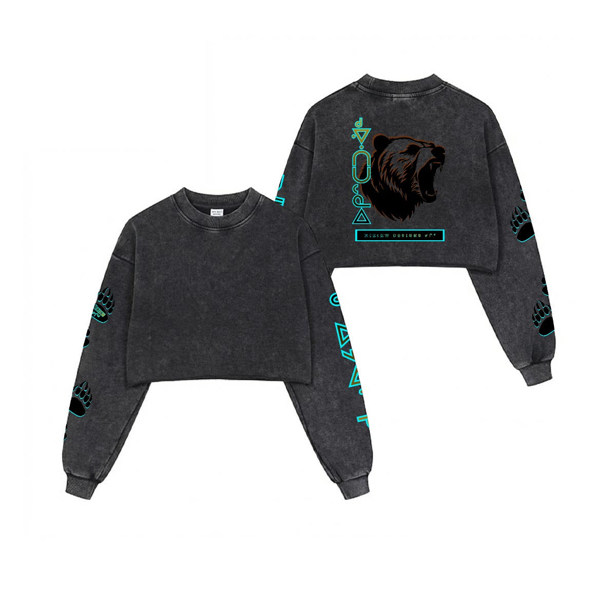 okistatowân ᐅᑭᐢᑕᑐᐧᐋᓐ Grizzly Cropped Sweatshirt