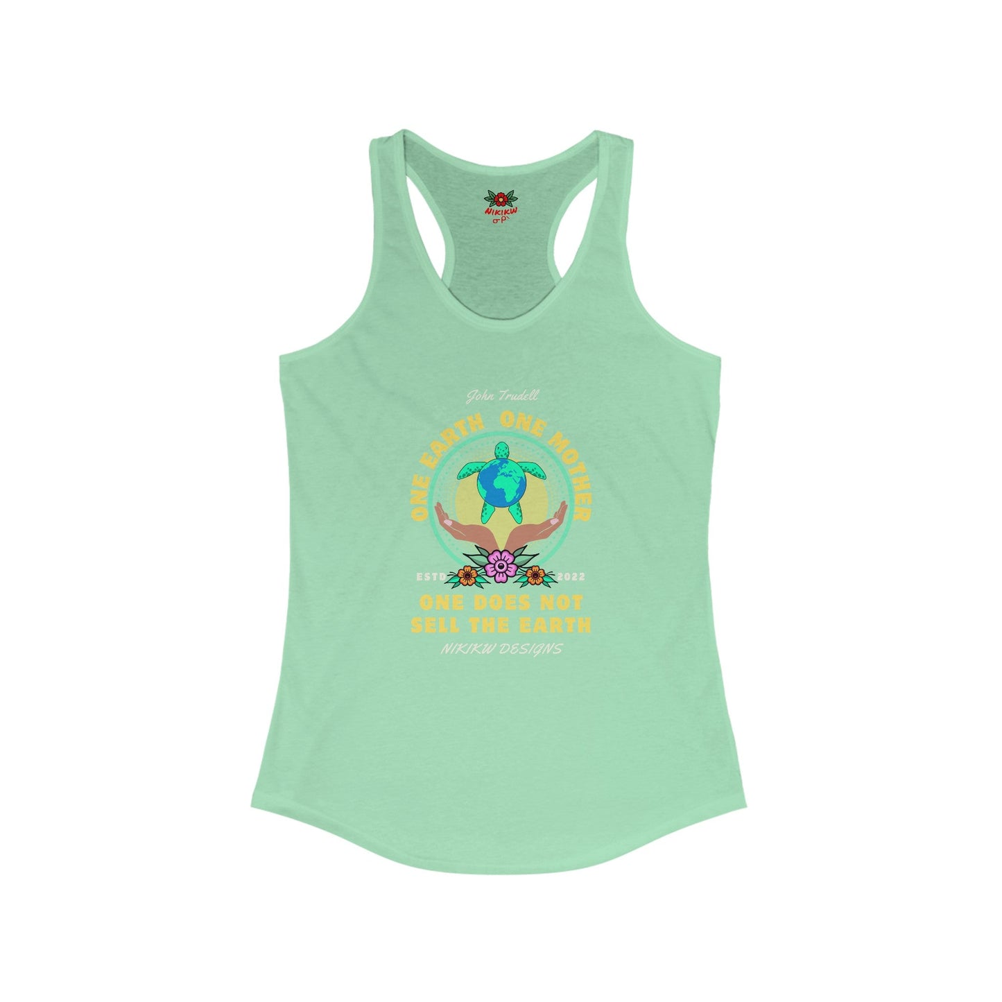 One Earth One Mother Racerback Tank - Nikikw Designs