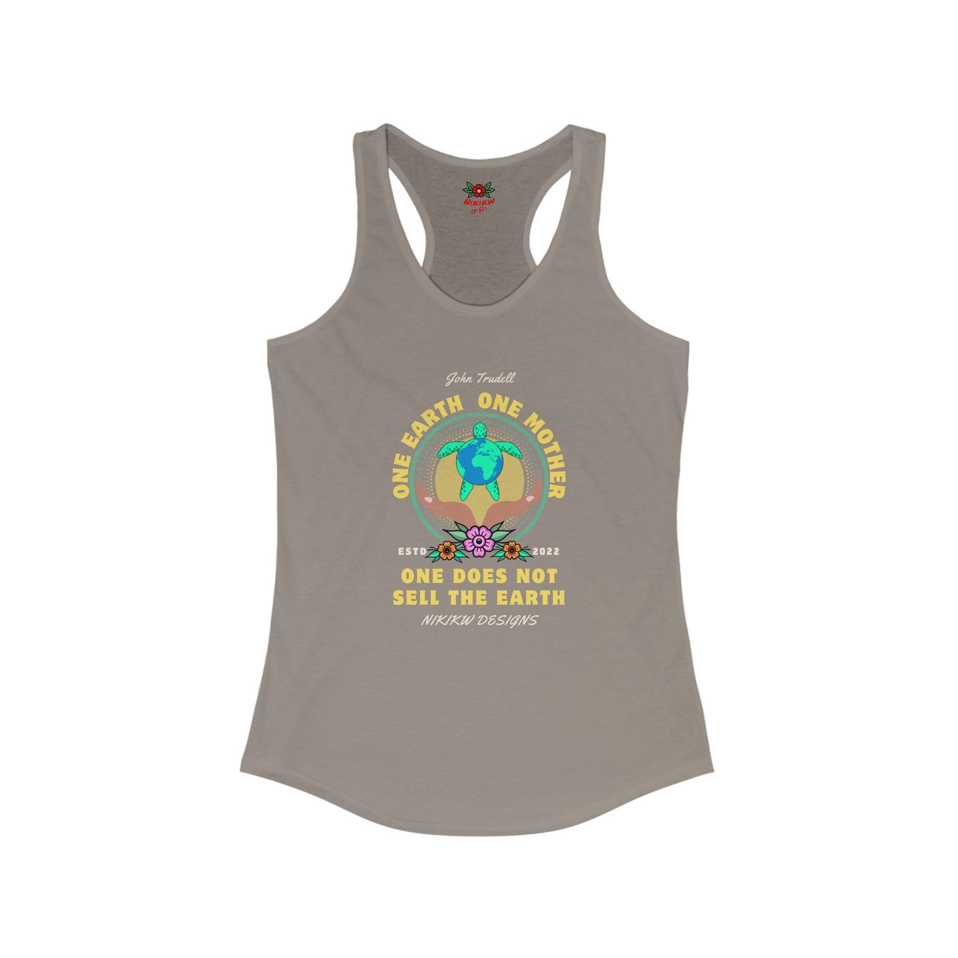 One Earth One Mother Racerback Tank - Nikikw Designs