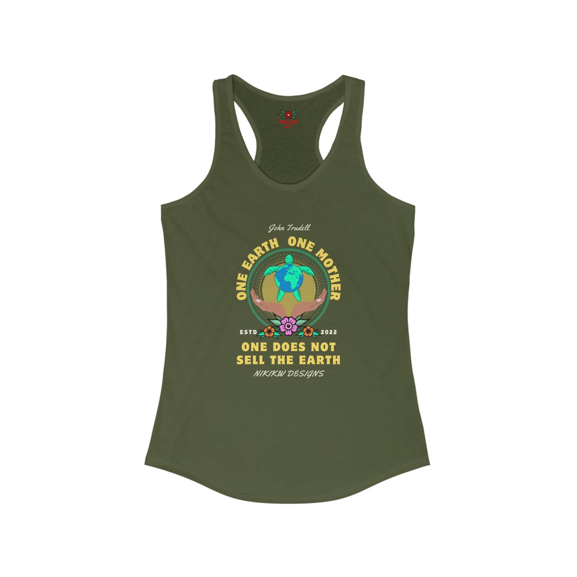 One Earth One Mother Racerback Tank - Nikikw Designs