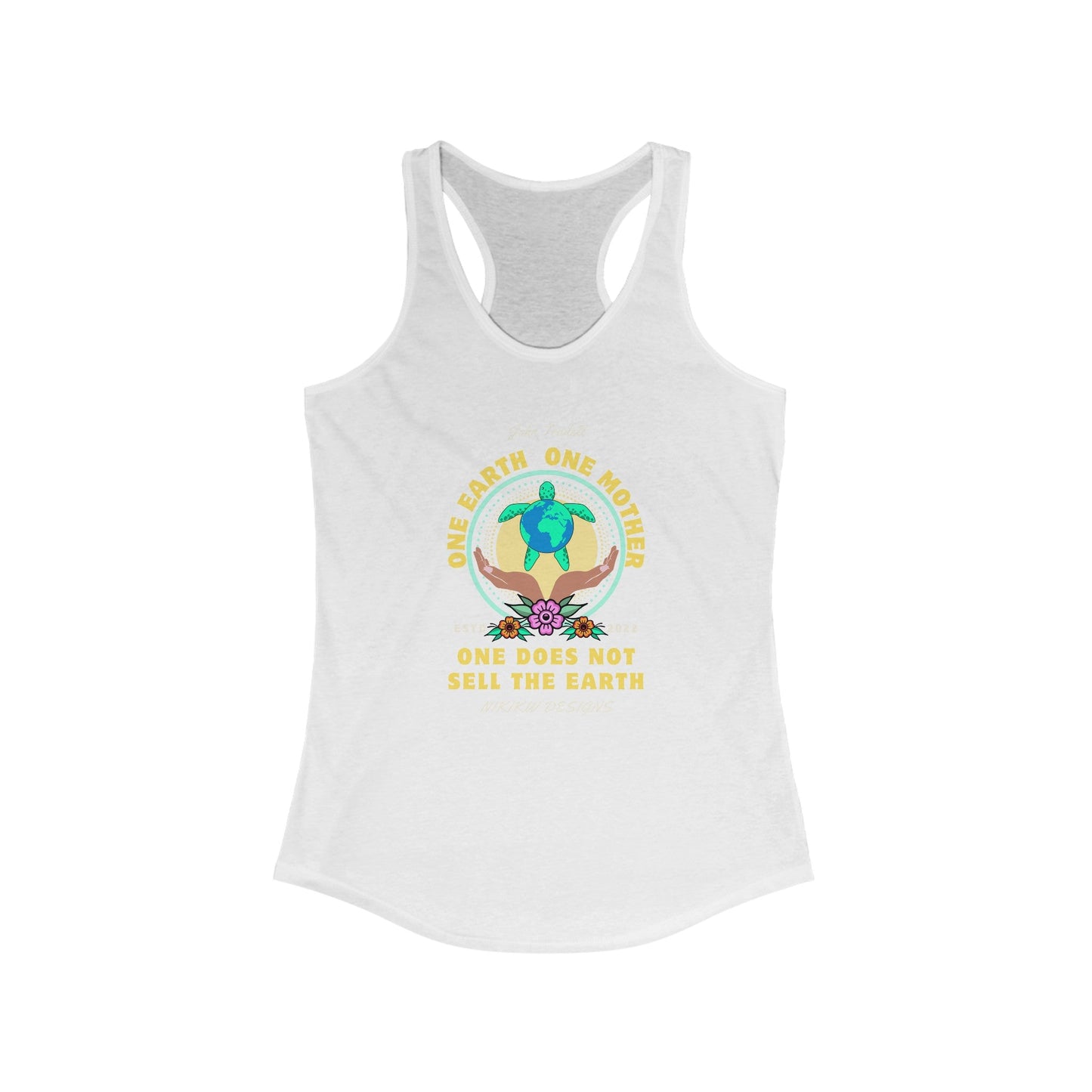 One Earth One Mother Racerback Tank - Nikikw Designs