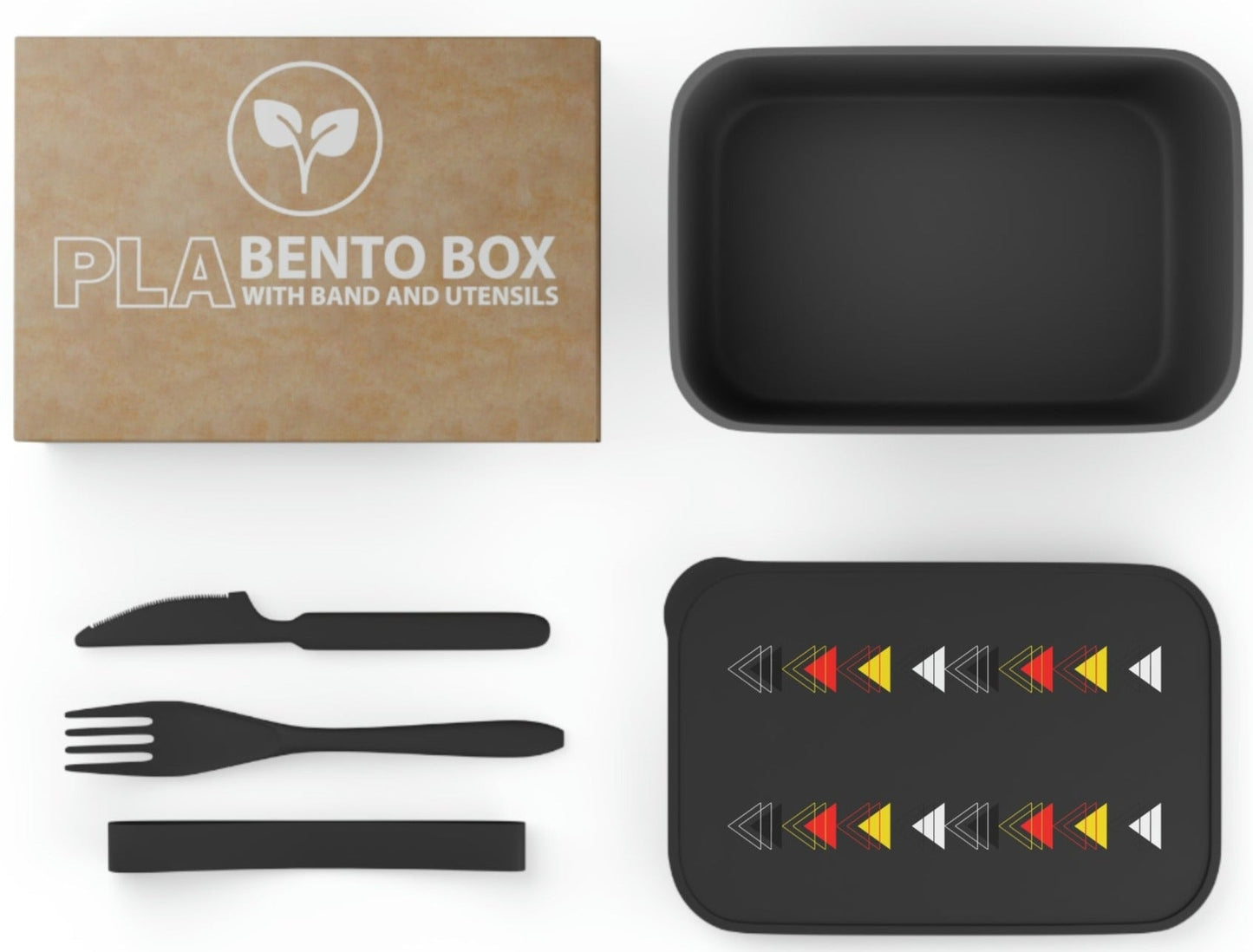 Plant Starch Bento Box with Band and Utensils - Nikikw Designs
