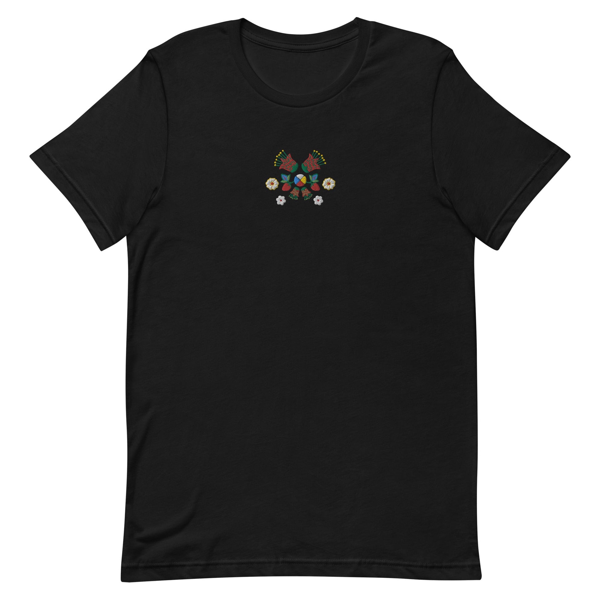 Plus Size Native Floral Embroidered T-shirt - Nikikw Designs