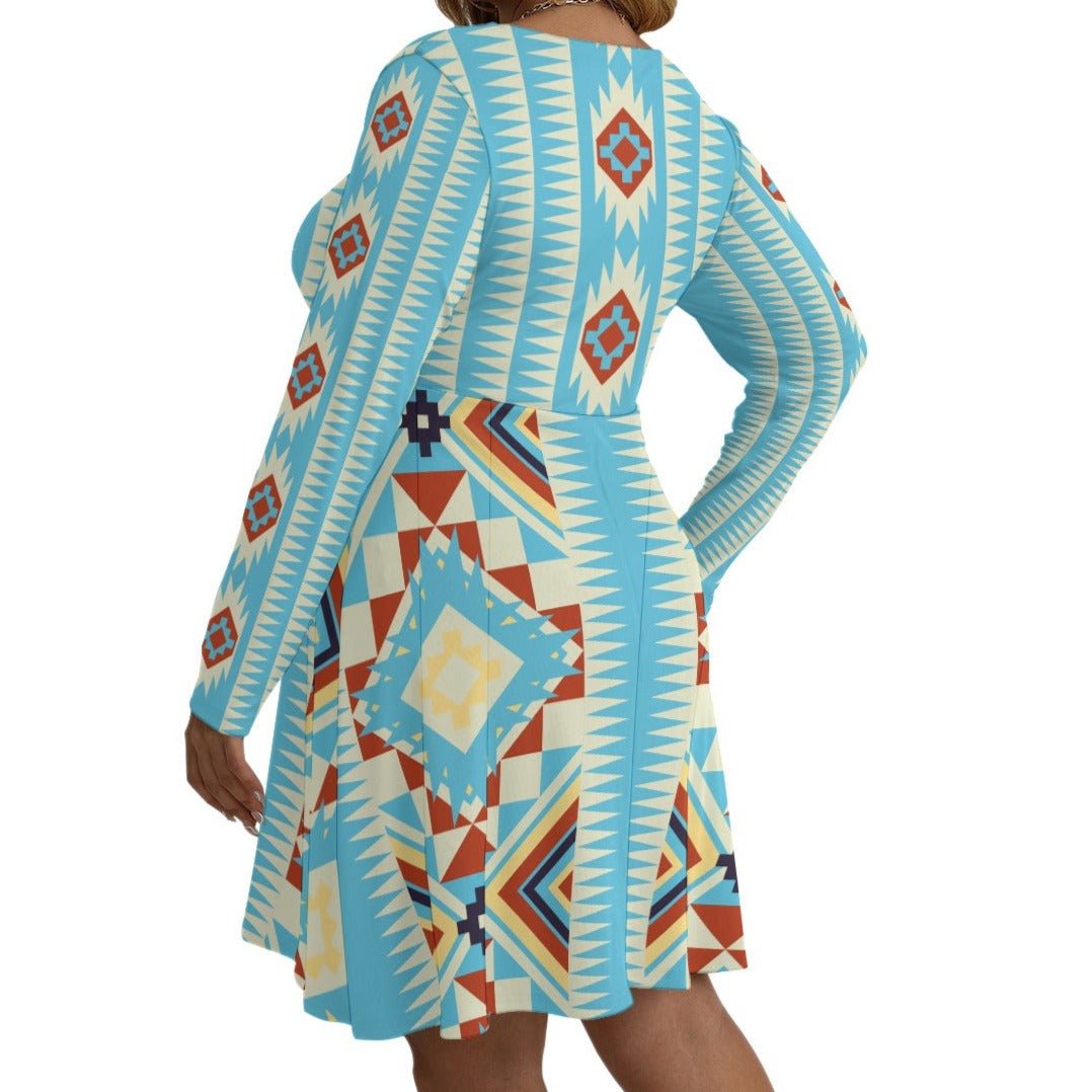 Plus Size Native Harmony Dress - Nikikw Designs