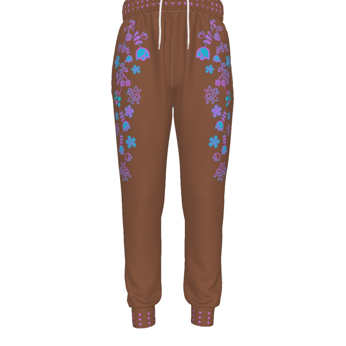 Plus Size Women's Native Floral Sweatpants - Nikikw Designs