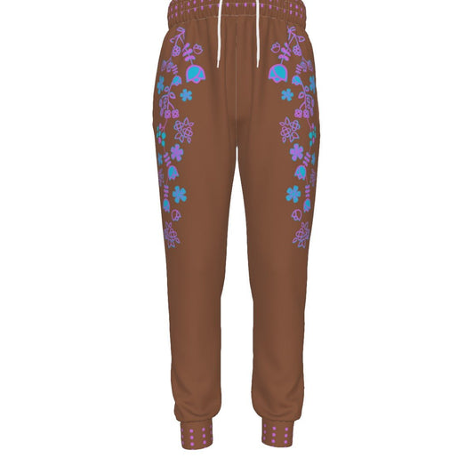 Plus Size Women's Native Floral Sweatpants - Nikikw Designs