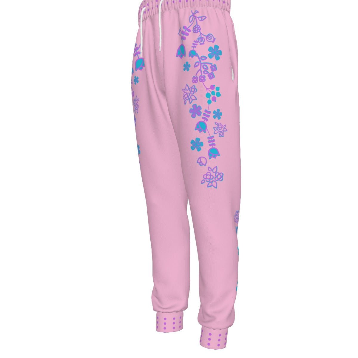 Plus Size Women's Native Floral Sweatpants - Nikikw Designs