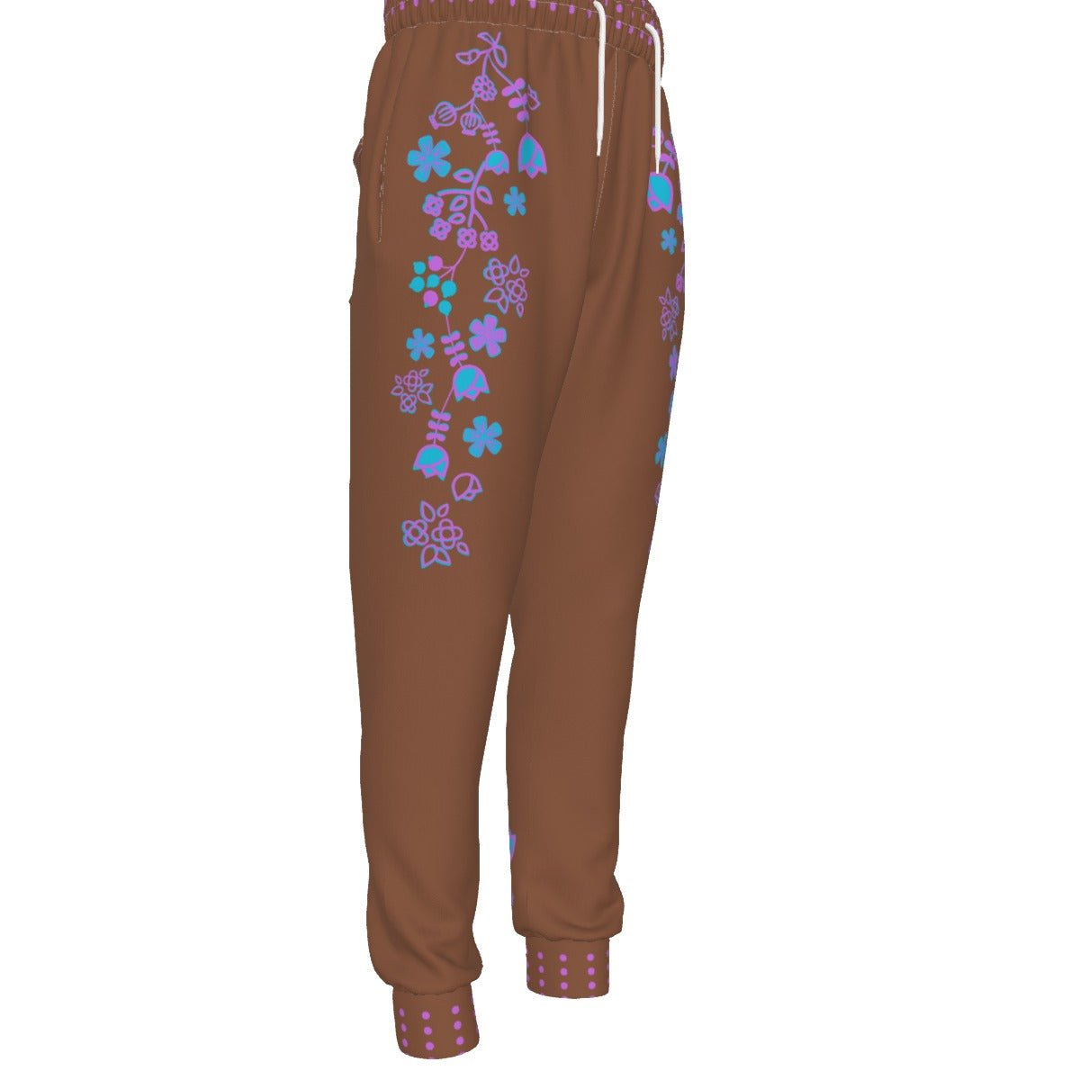 Plus Size Women's Native Floral Sweatpants - Nikikw Designs