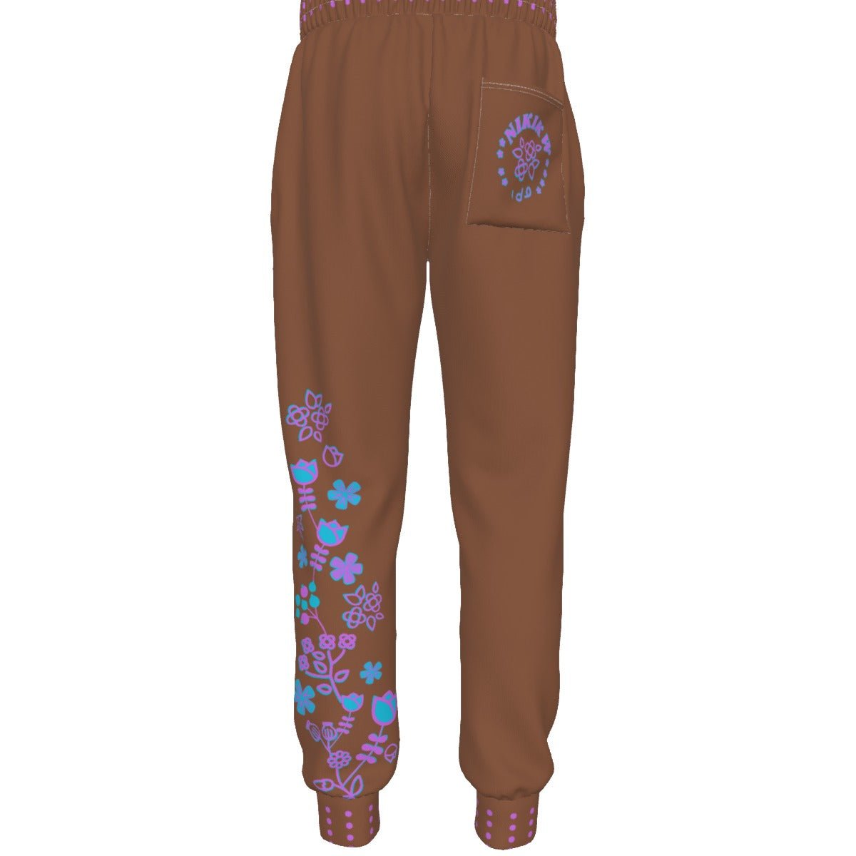 Plus Size Women's Native Floral Sweatpants - Nikikw Designs