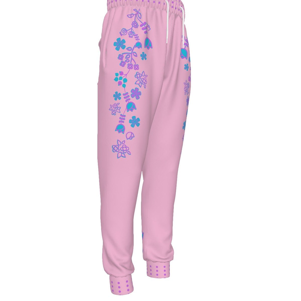 Plus Size Women's Native Floral Sweatpants - Nikikw Designs