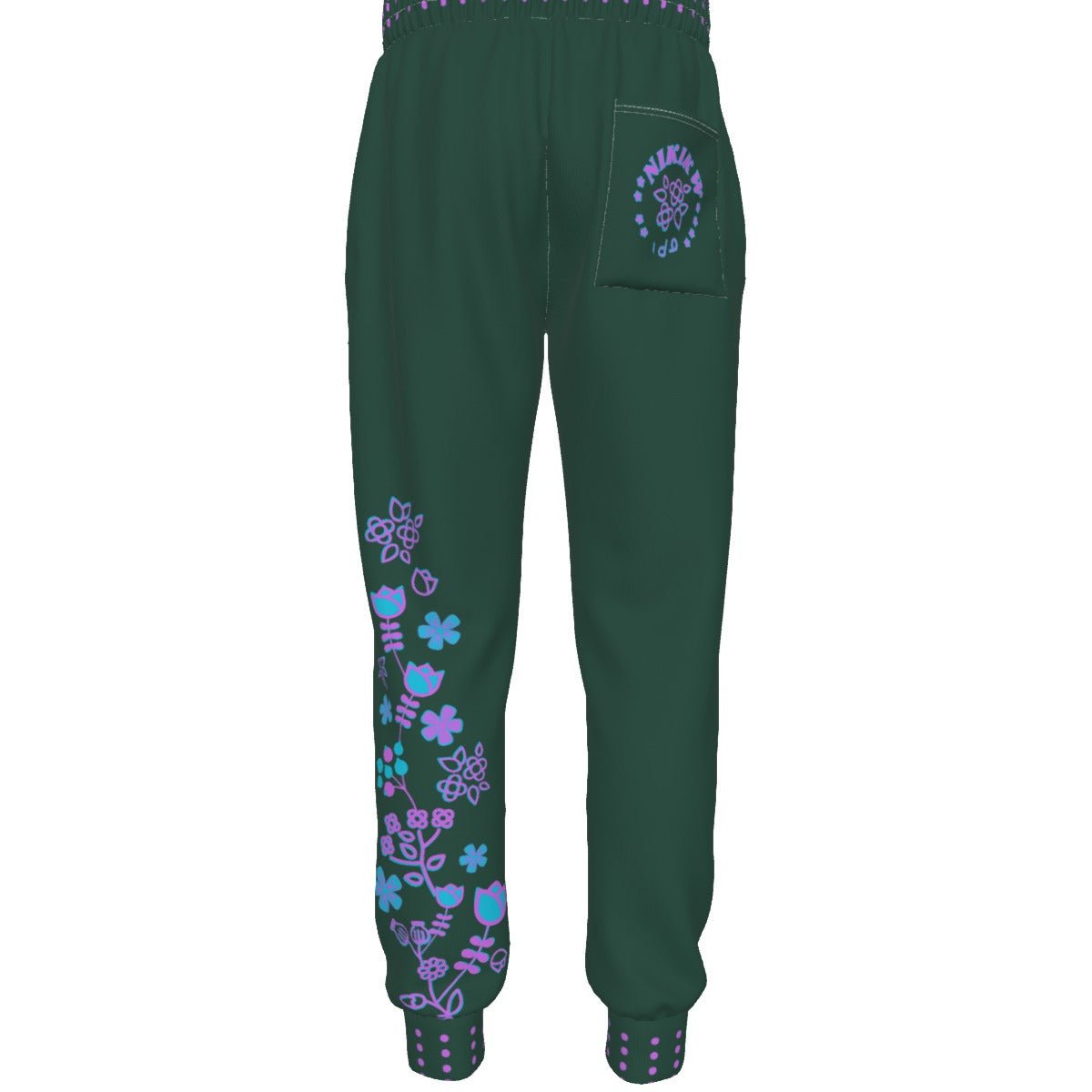 Plus Size Women's Native Floral Sweatpants - Nikikw Designs