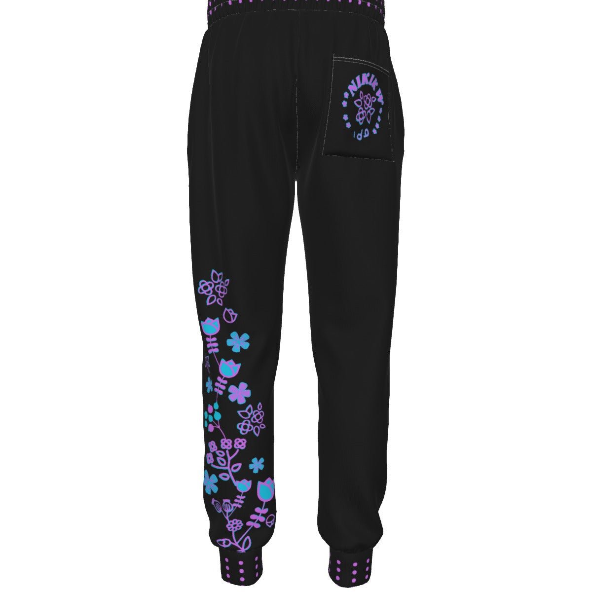 Plus Size Women's Native Floral Sweatpants - Nikikw Designs