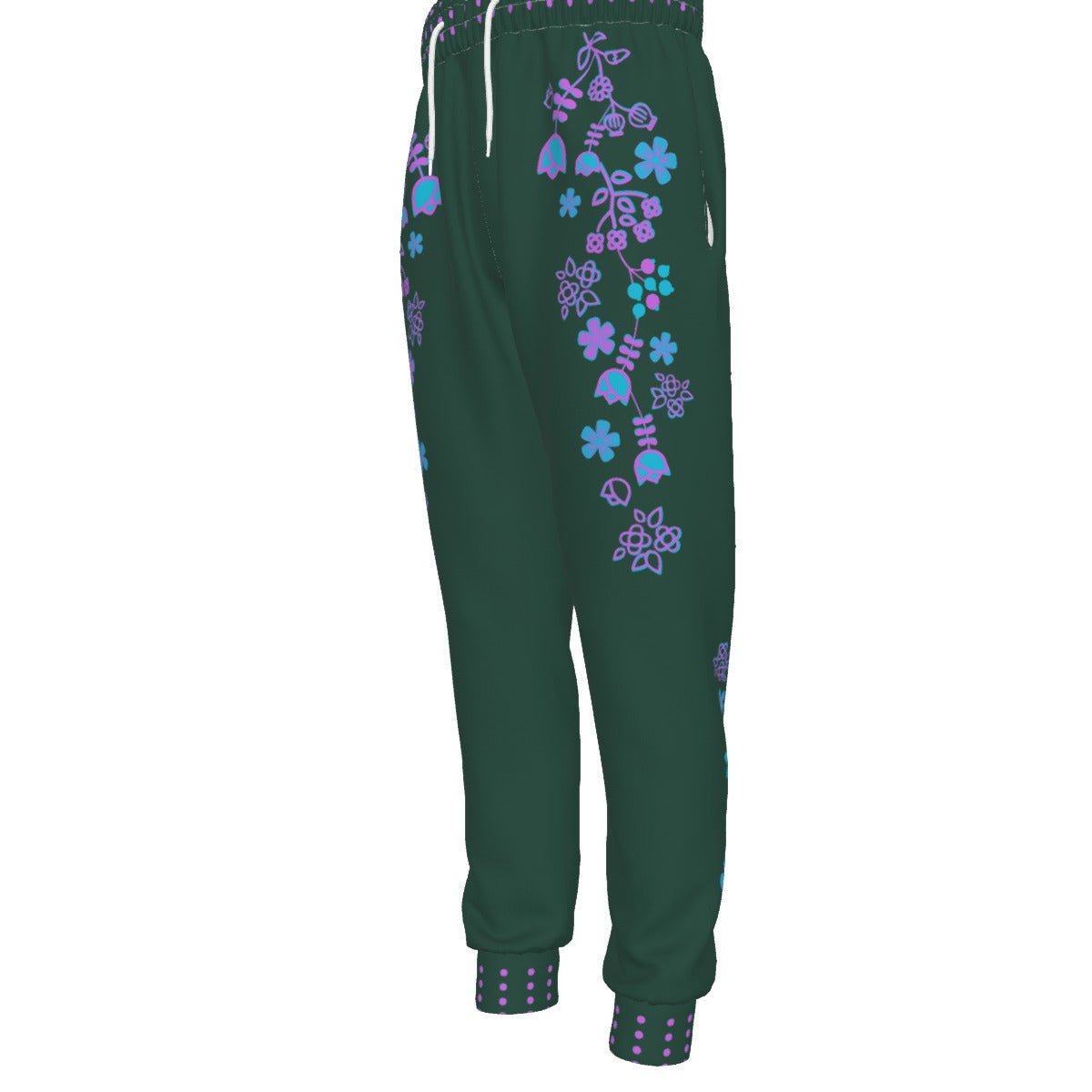 Plus Size Women's Native Floral Sweatpants - Nikikw Designs