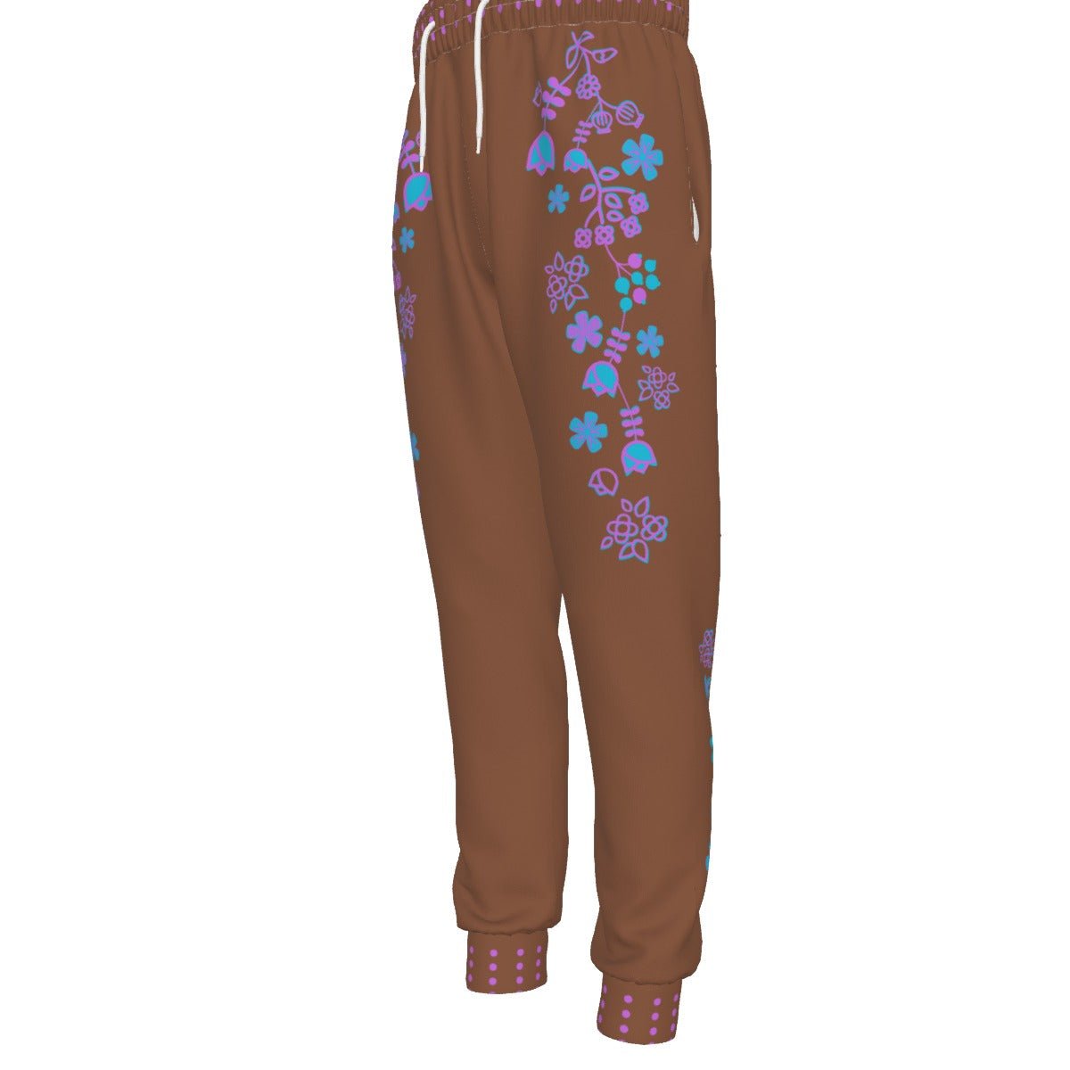 Plus Size Women's Native Floral Sweatpants - Nikikw Designs