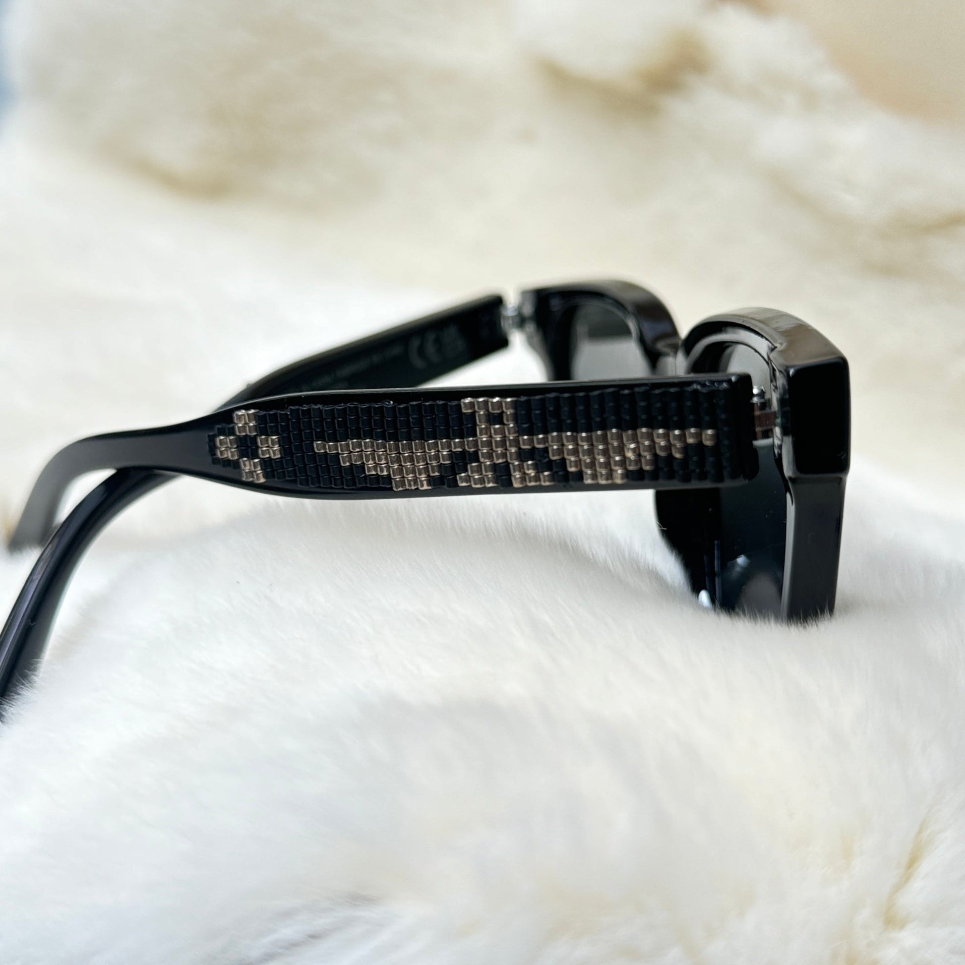 Polarized Black Beaded Thunderbird Sunglasses - Nikikw Designs