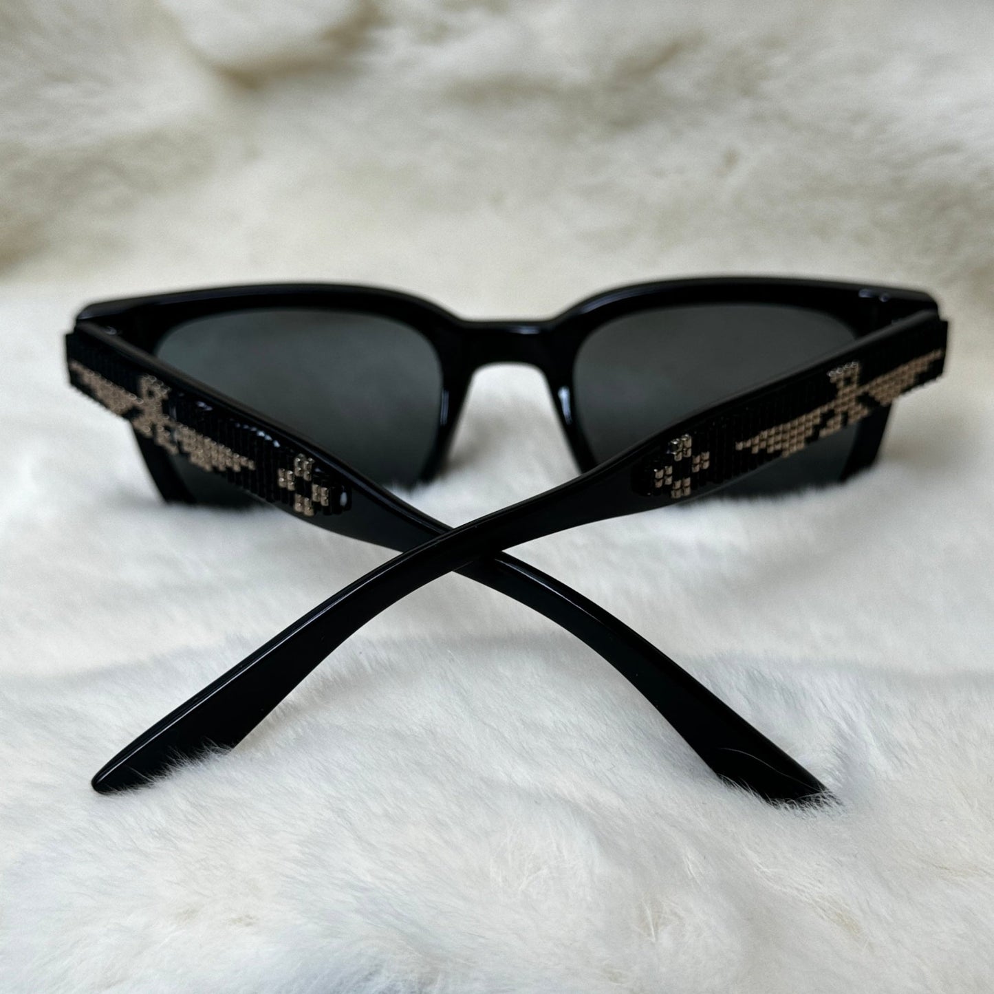 Polarized Black Beaded Thunderbird Sunglasses - Nikikw Designs