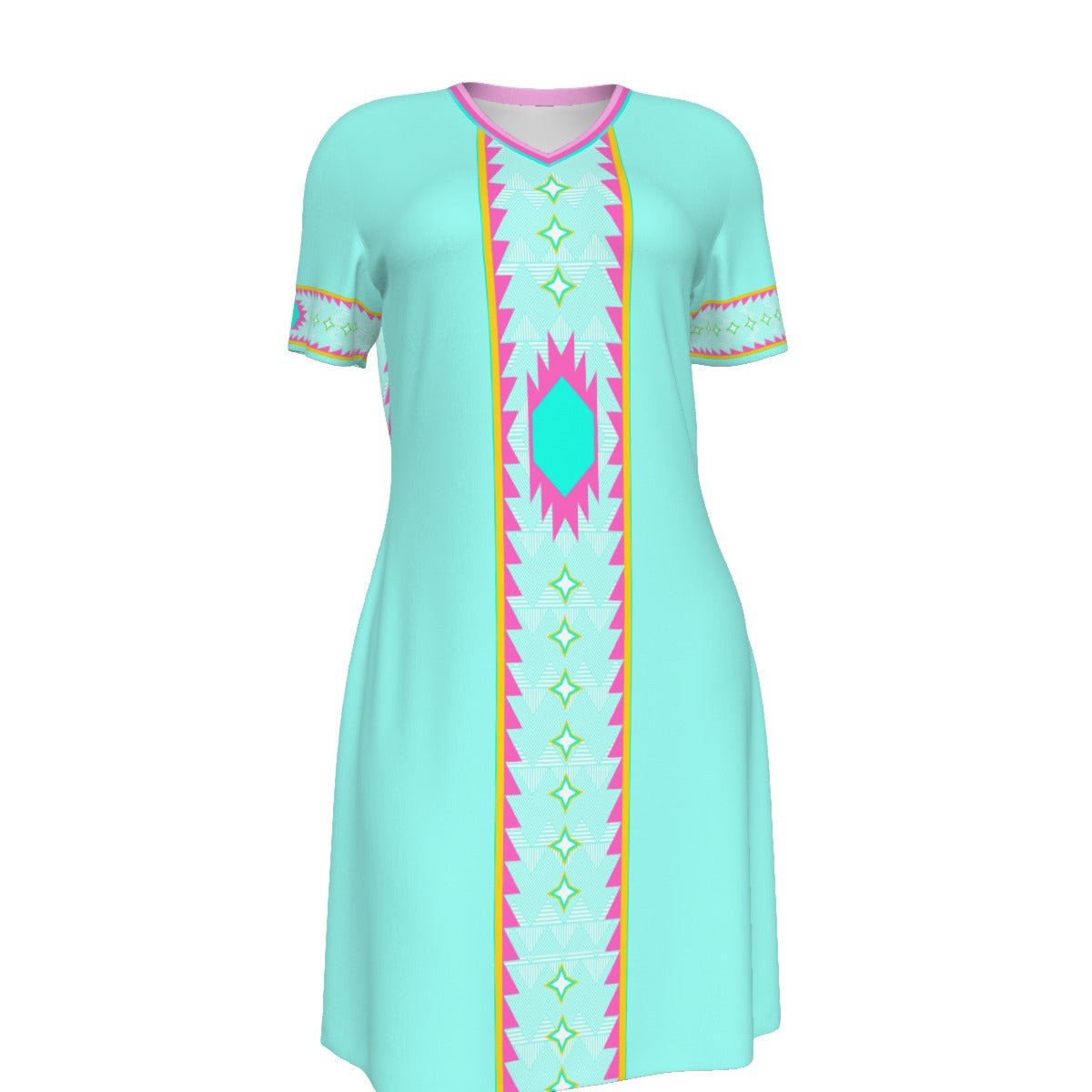 Pow Wow T - shirt Cotton Dress - Nikikw Designs