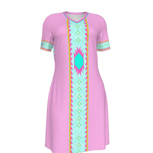 Pow Wow T - shirt Cotton Dress - Nikikw Designs