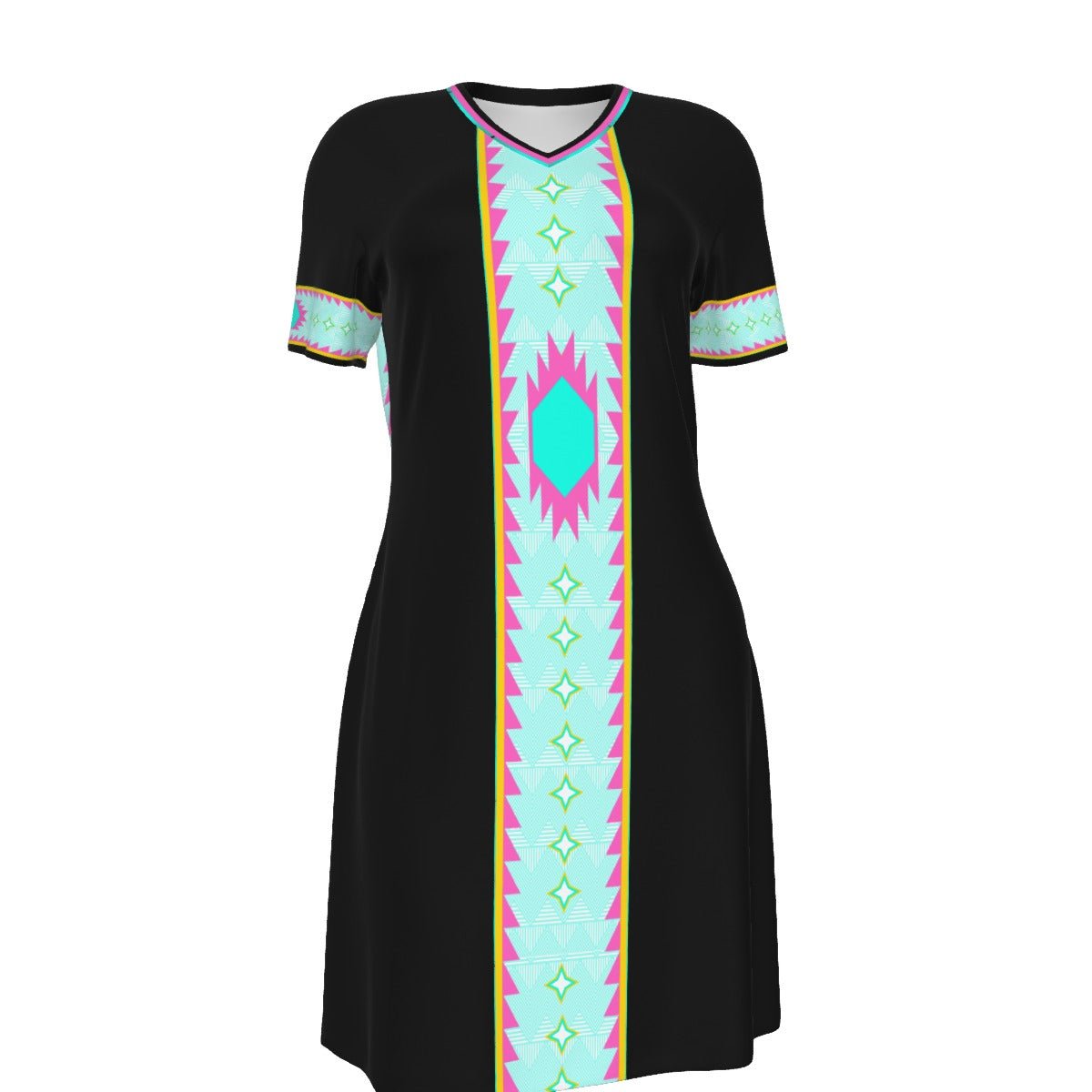 Pow Wow T - shirt Cotton Dress - Nikikw Designs