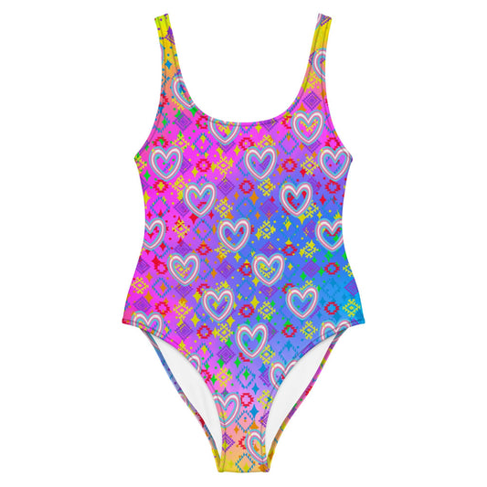 Pride Heart One-Piece Swimsuit - Nikikw Designs