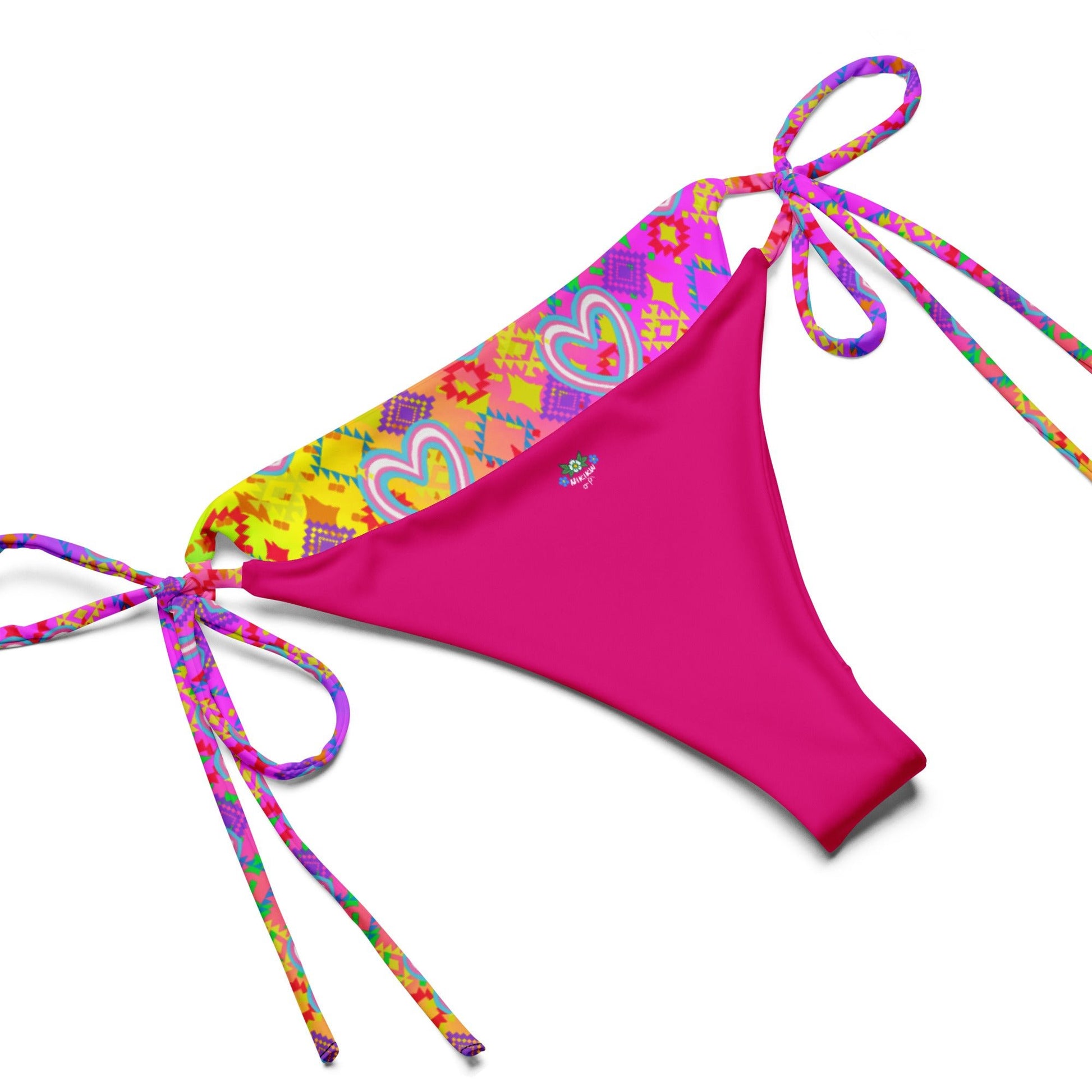 Pride Heart print recycled string bikini - Nikikw Designs