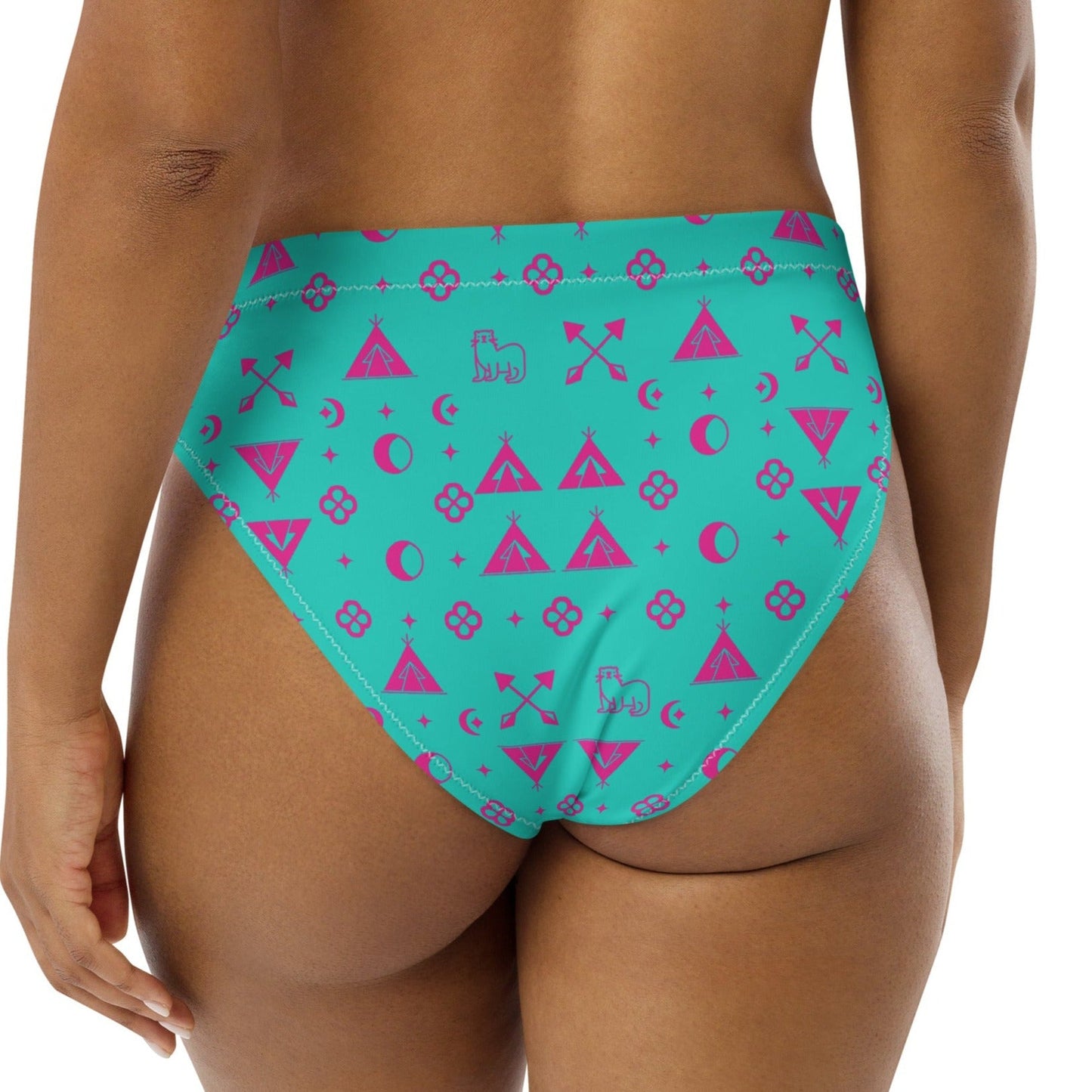 Recycled high-waisted bikini bottom - Nikikw Designs