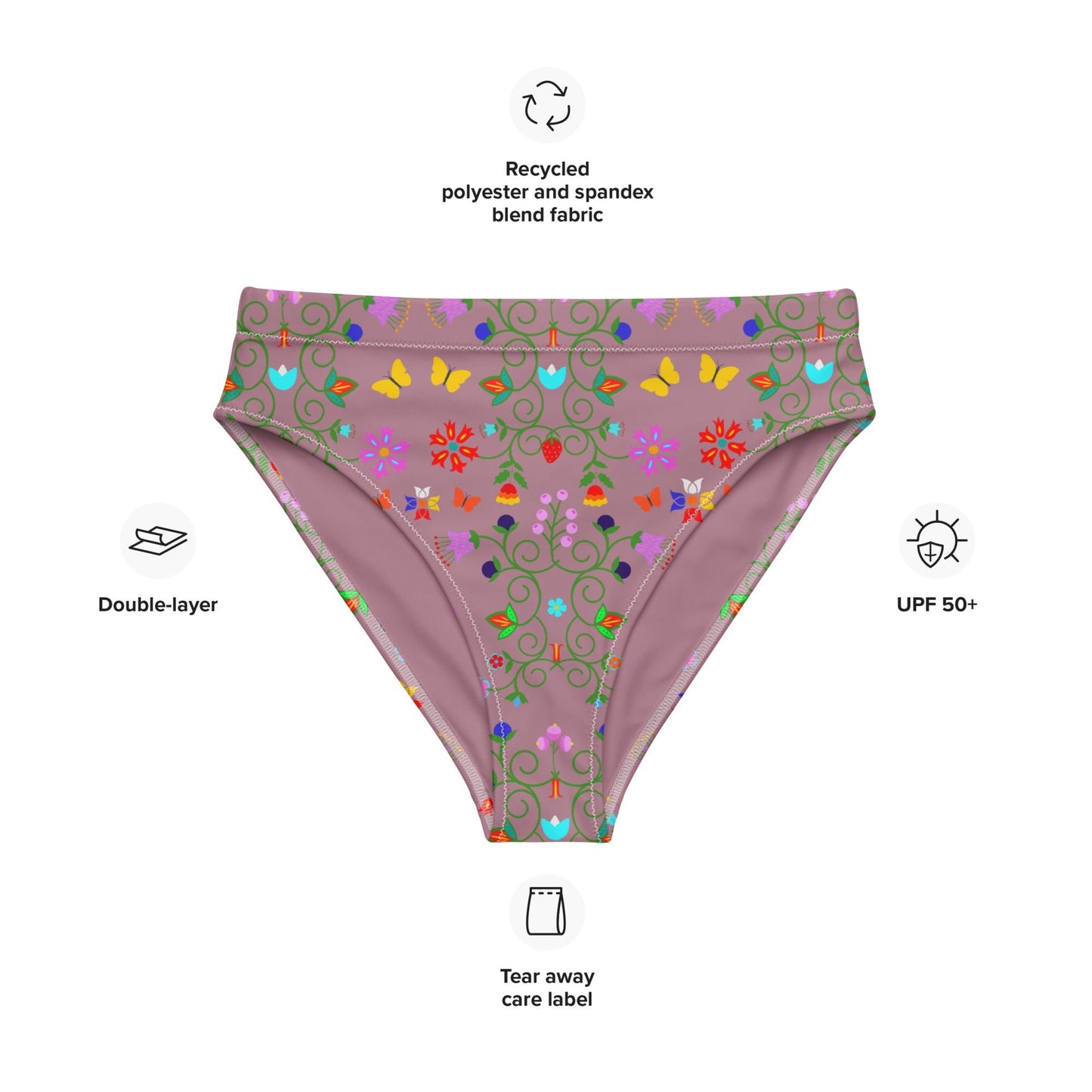 Recycled high-waisted bikini bottom - Nikikw Designs