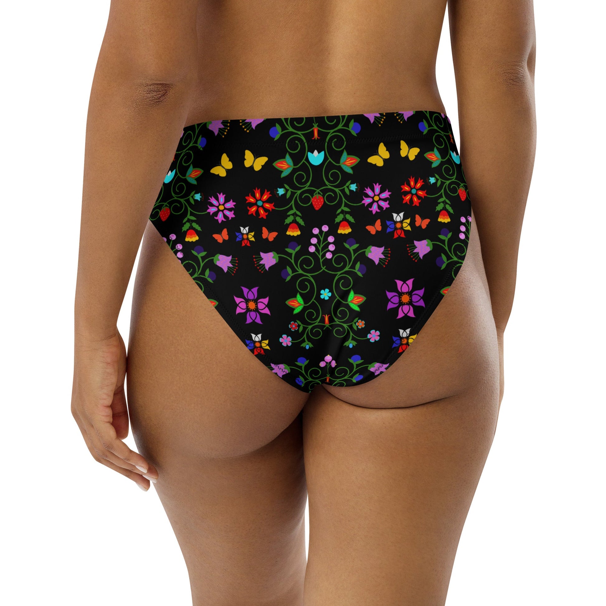 Recycled high-waisted bikini bottom - Nikikw Designs