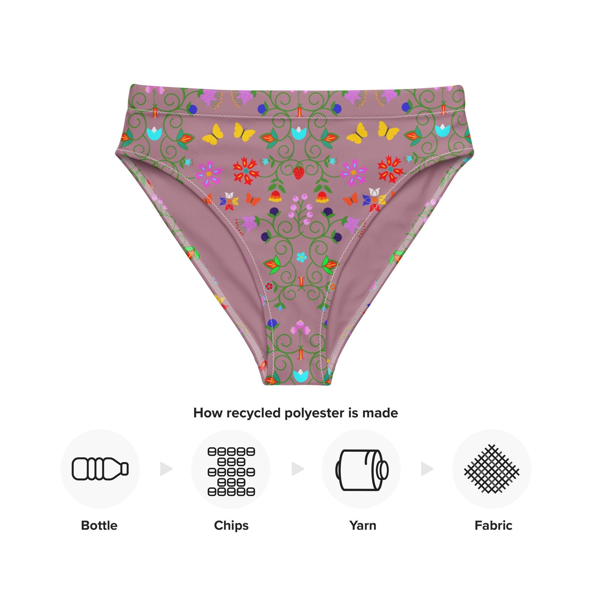 Recycled high-waisted bikini bottom - Nikikw Designs