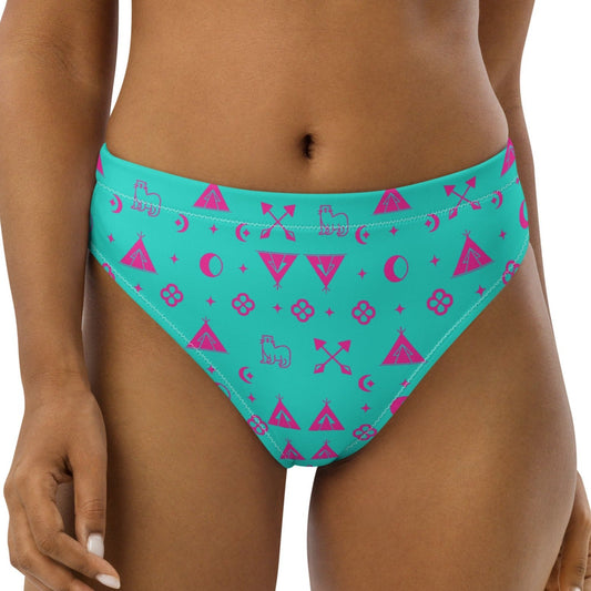 Recycled high-waisted bikini bottom - Nikikw Designs