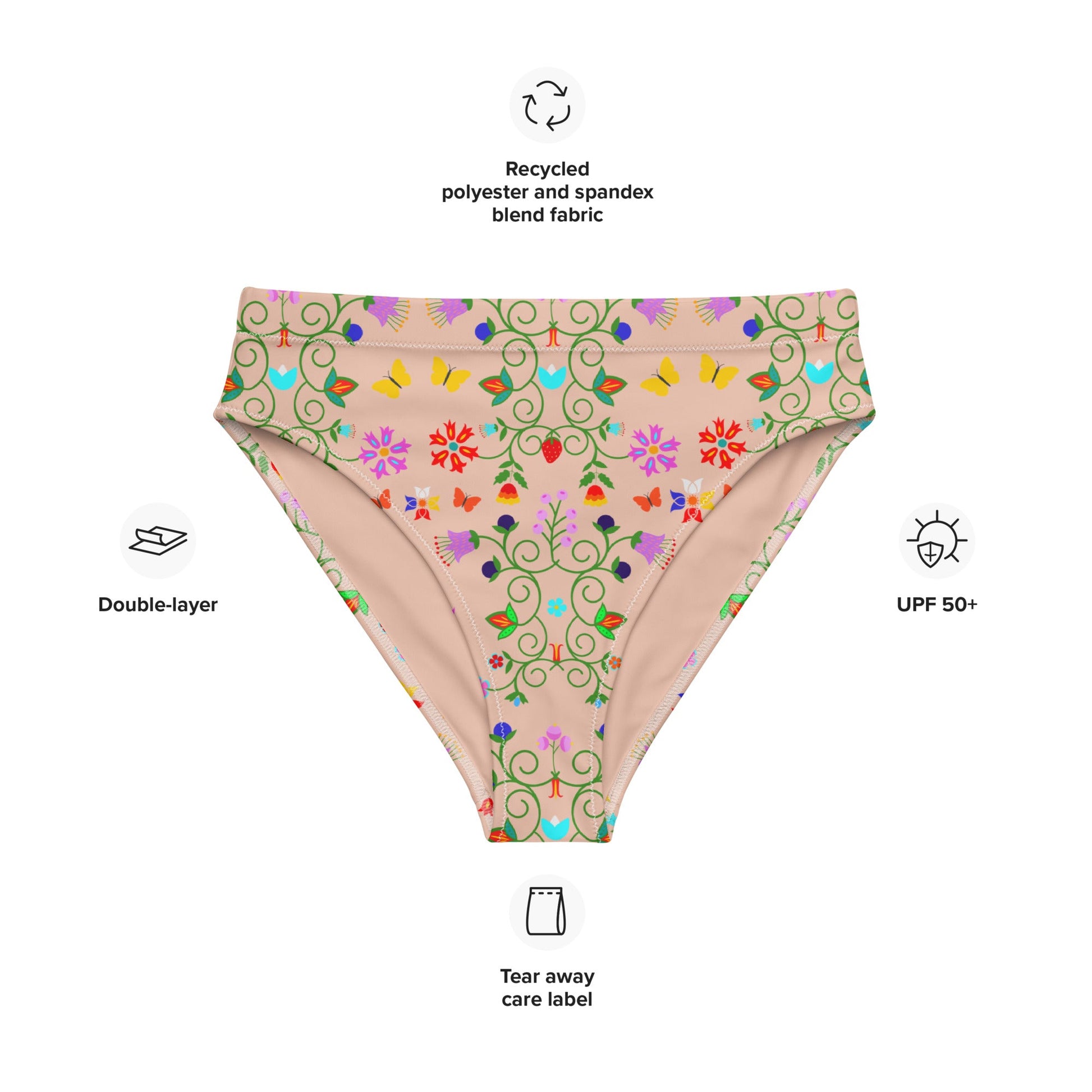 Recycled high-waisted bikini bottom - Nikikw Designs