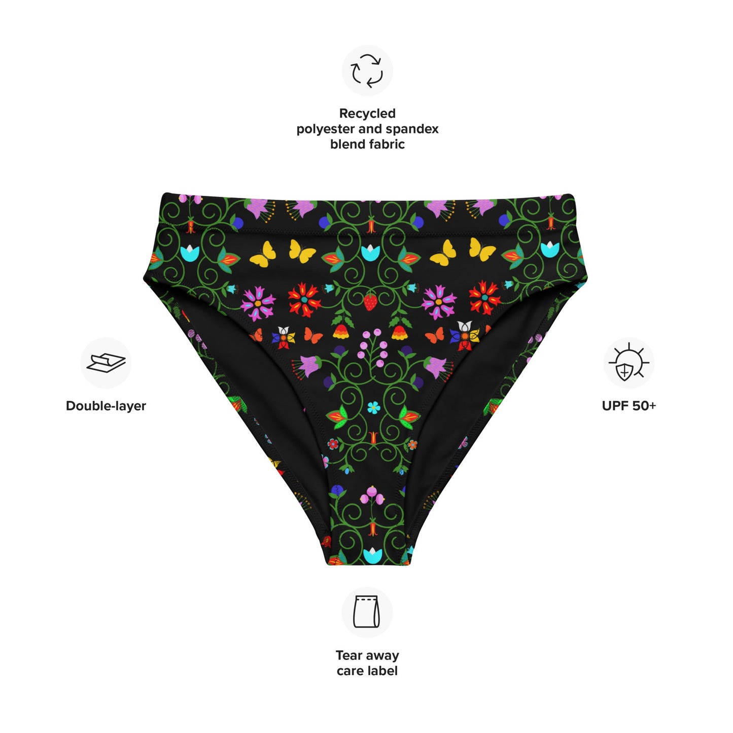 Recycled high-waisted bikini bottom - Nikikw Designs