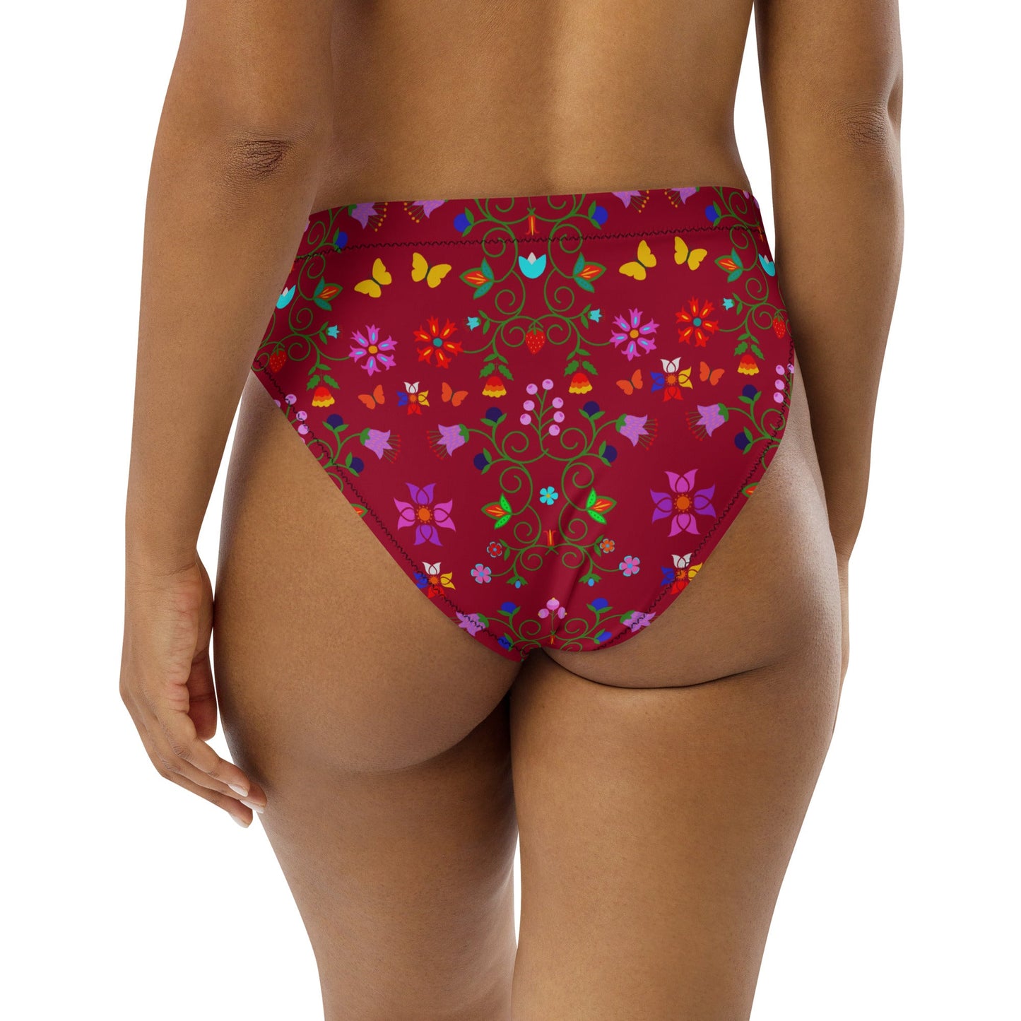 Recycled high-waisted bikini bottom - Nikikw Designs