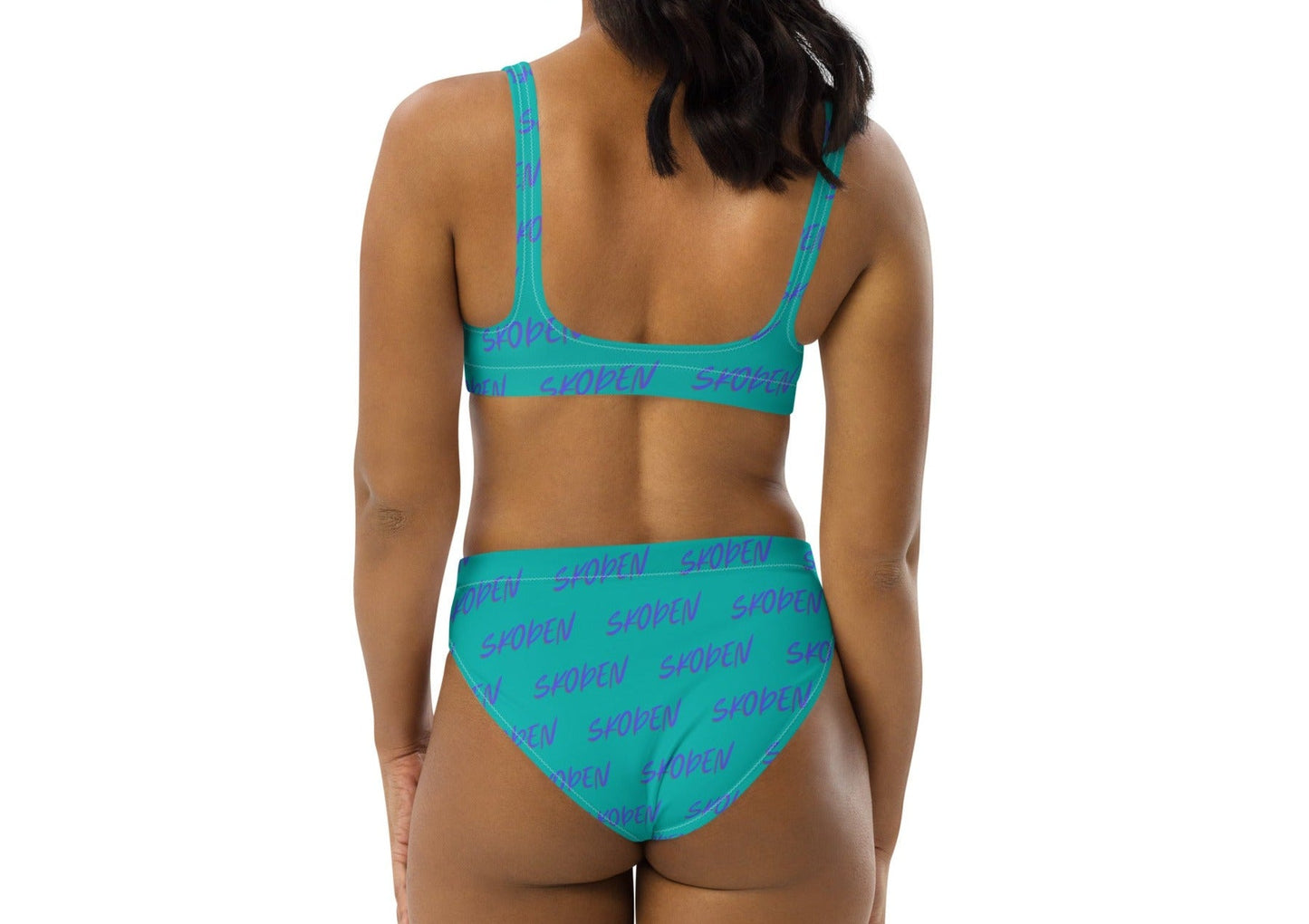 Recycled high-waisted bikini Skoden Native Swim wear - Nikikw Designs