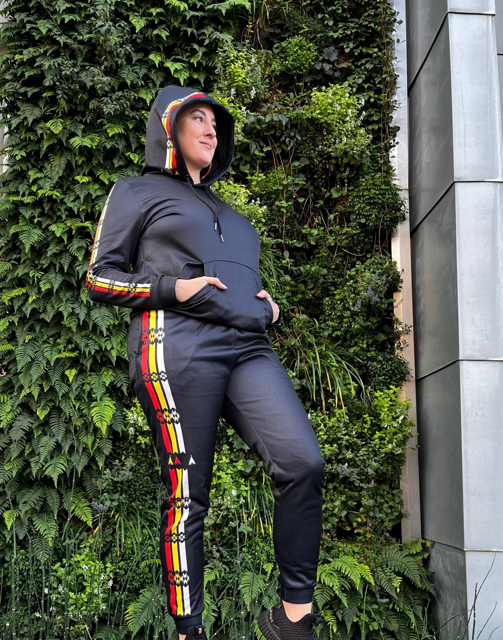 Ribbon Medicine Wheel Unisex Slim Fit Sweatpants - Nikikw Designs