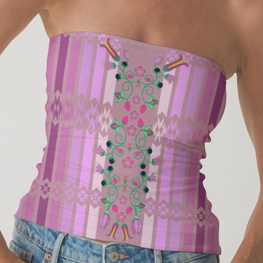 Native ribbon shirt Tube Top Indigenous fashion