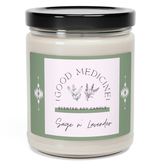 Sage n' Lavender Soy Candle - Nikikw Designs