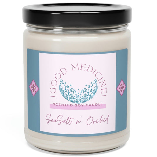 Sea Salt Orchid Scented Soy Candle - Nikikw Designs