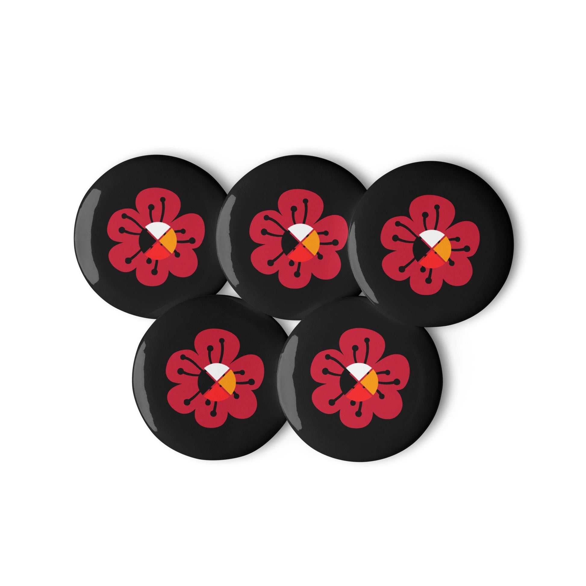 Set of Poppie pin buttons - Nikikw Designs