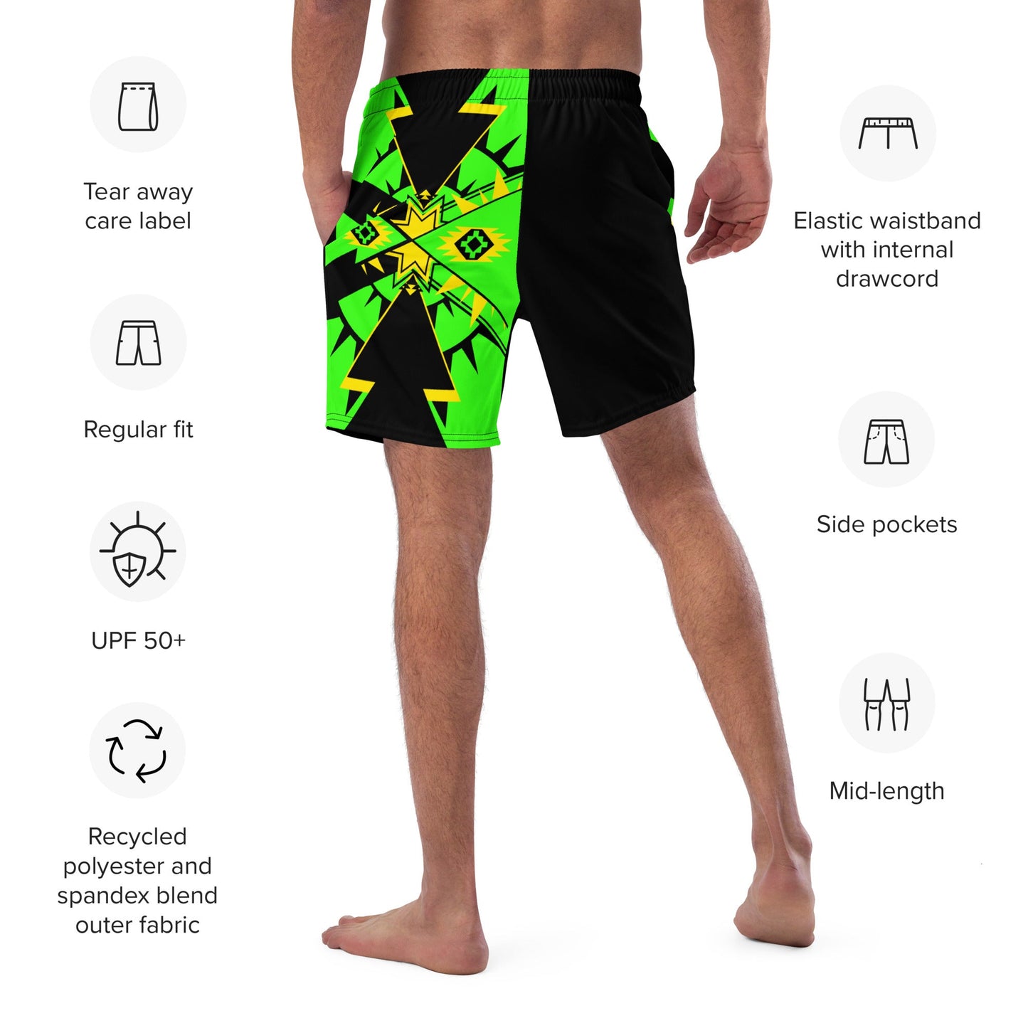 Shooting Star Recycled Swim Trunks - Nikikw Designs