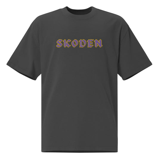 Skoden Embroidered Oversized faded t - shirt - Nikikw Designs