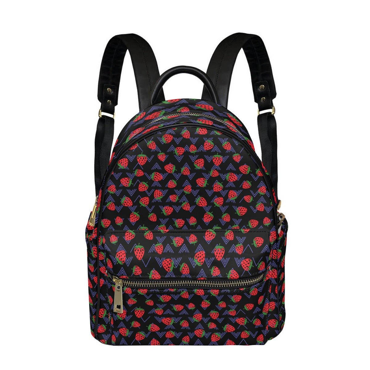 Small Size Backpack Strawberry Native Print - Nikikw Designs