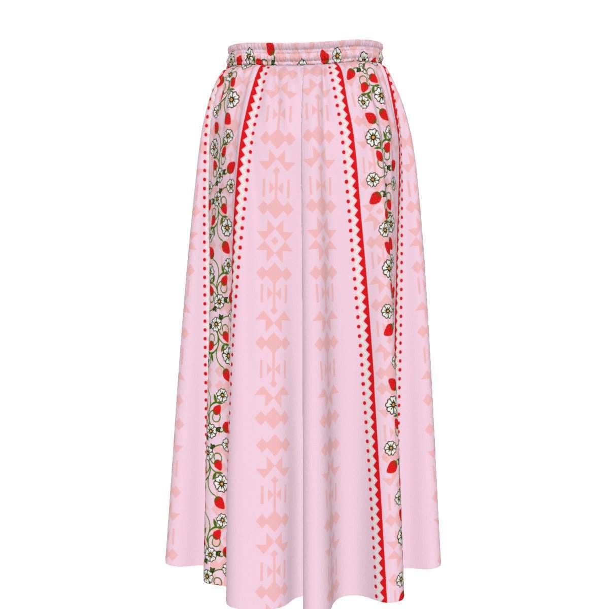 Strawberry Floral Chiffon Maxi Skirt - Nikikw Designs