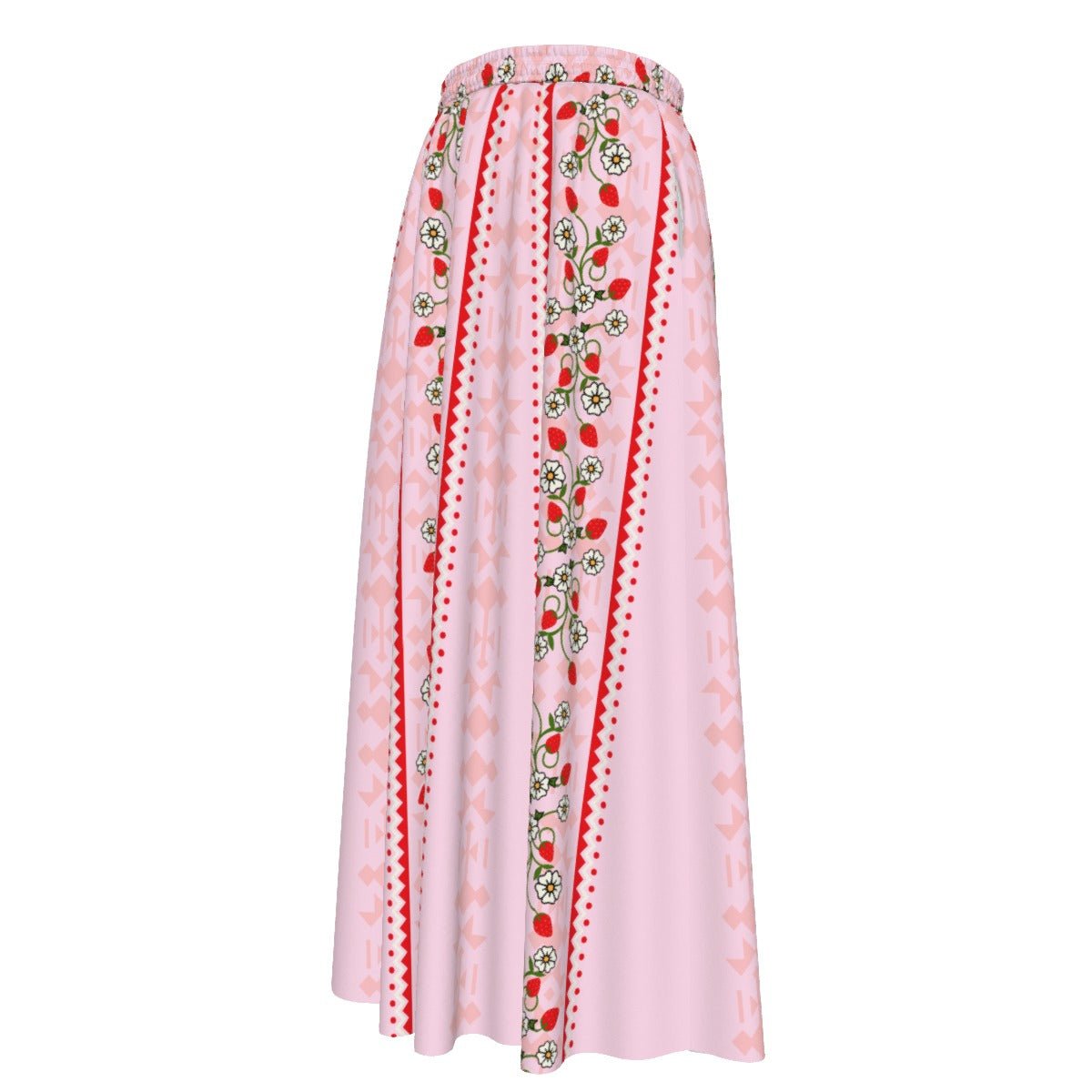 Strawberry Floral Chiffon Maxi Skirt - Nikikw Designs