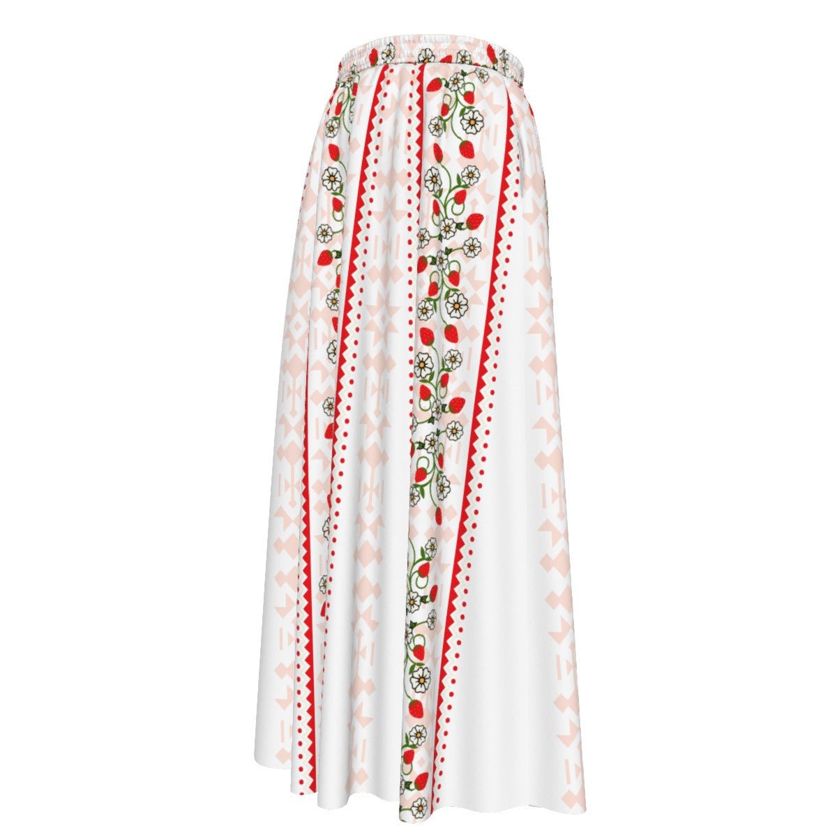 Strawberry Floral Maxi Chiffon Skirt - Nikikw Designs