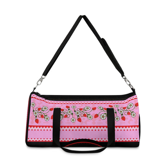 Strawberry HeartBerry Duffel Bag - Nikikw Designs