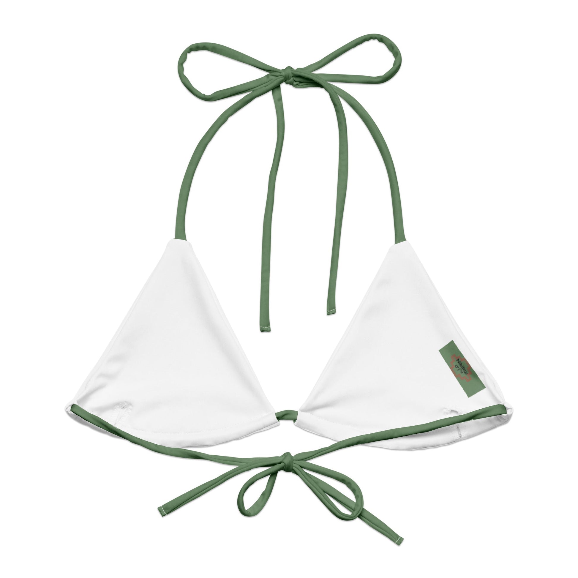 Tail Feather recycled string bikini top - Nikikw Designs