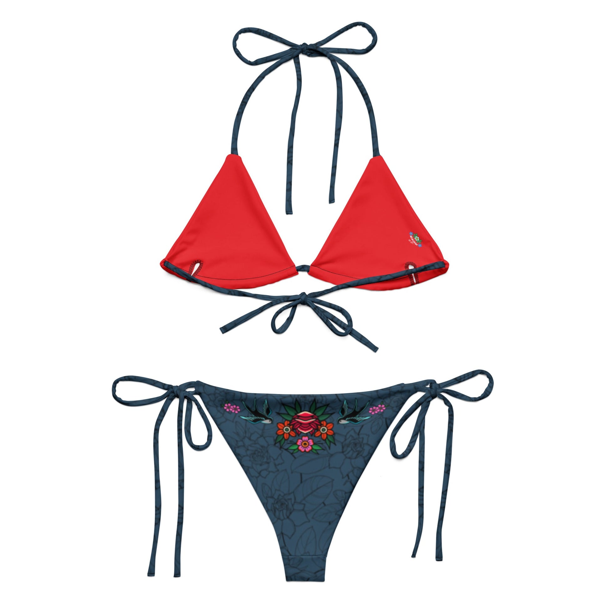 Tatty Land Back recycled string bikini - Nikikw Designs