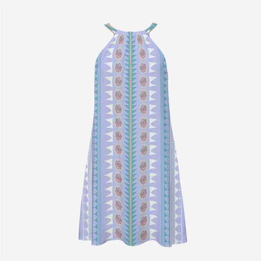 Thunderbird Summer nîpin ᓃᐱᐣ Halter Rayon Dress - Nikikw Designs
